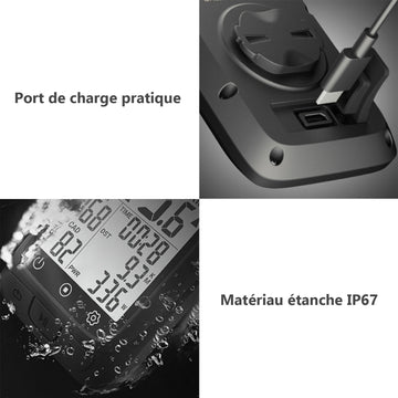 ompteur velo compteur  IP67 bluetooth 5.0 ant+ compteur vitesse velo odomètre batterie grande capacité 1000mAh accessoires velo